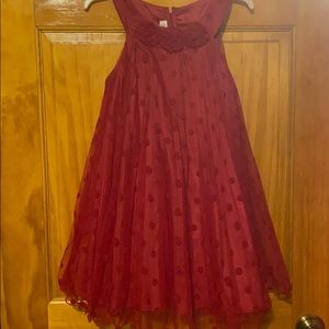 Bonnie Jean size 7 red Party dress. EUC